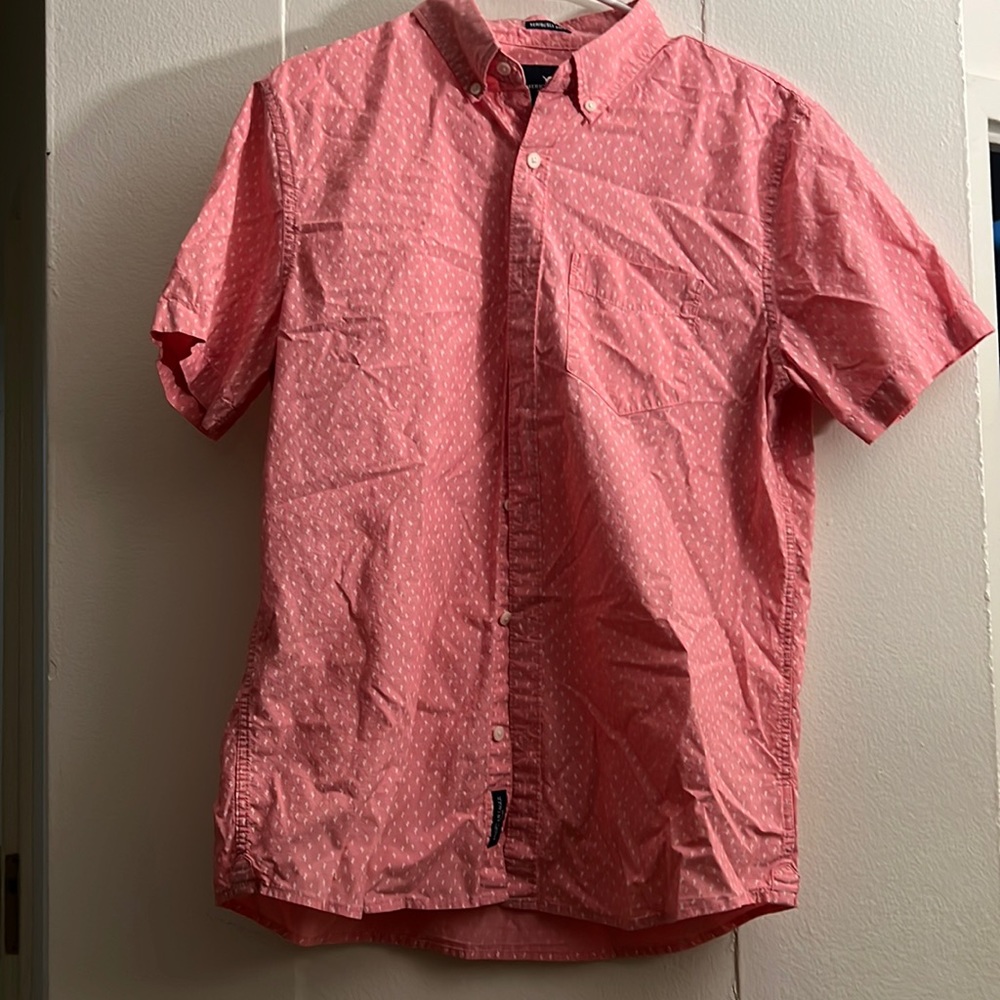 Mens shirt sleeve casual button up